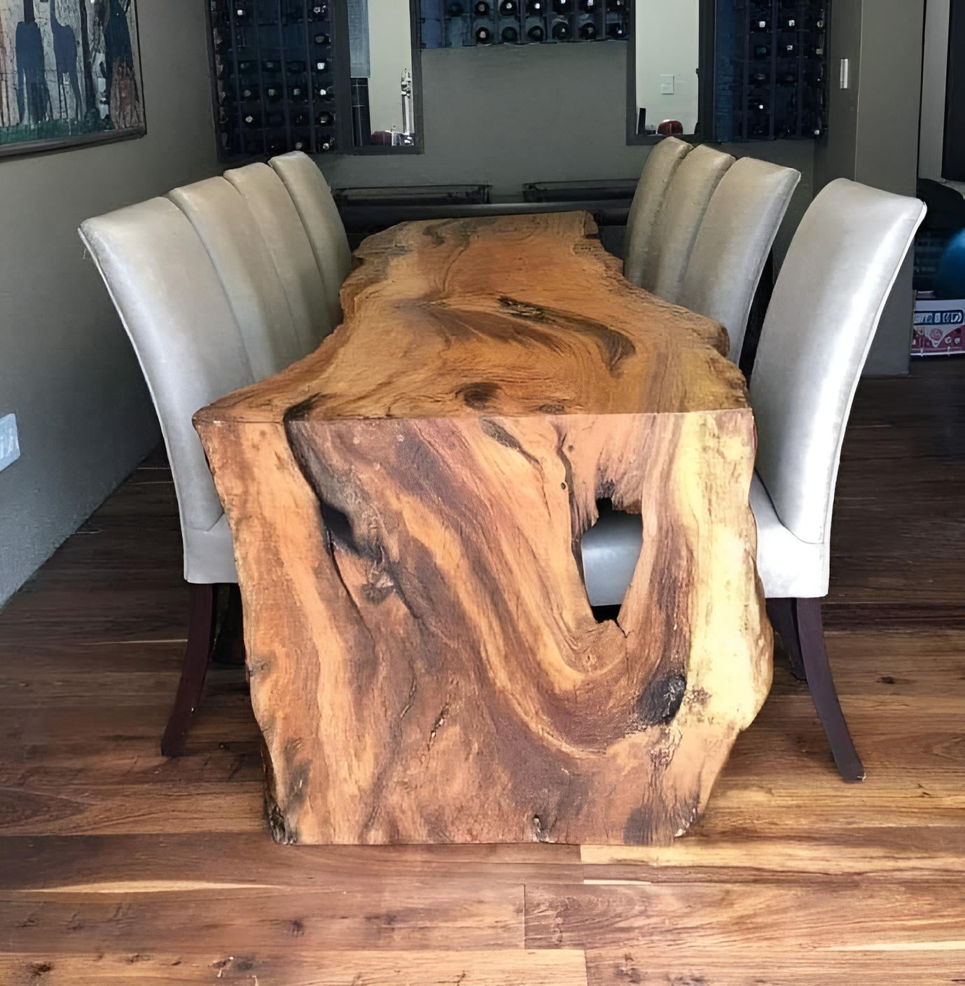 Timber Slab Table with Waterfall Edge